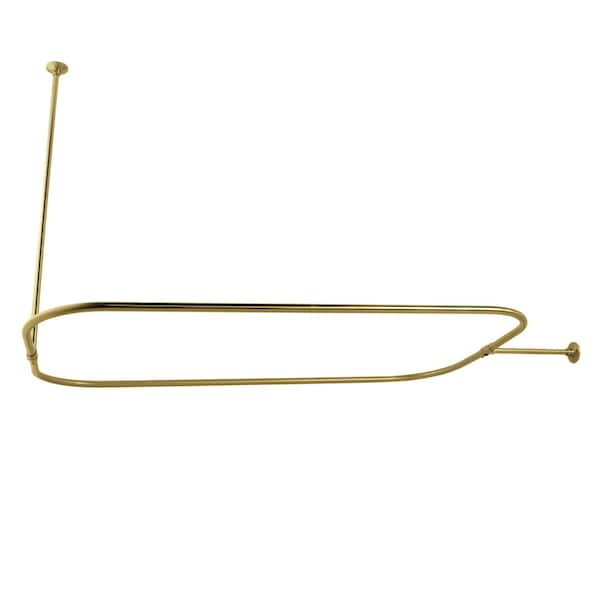 CC3157 Rectangular Shower Curtain Rod, Brushed Brass
